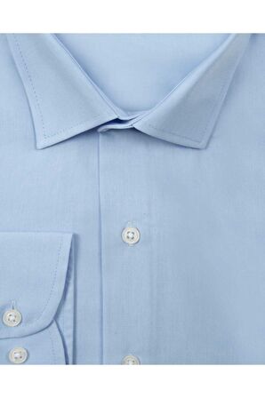 Süvari Slim Fit Lacivert Düz Erkek Gömlek