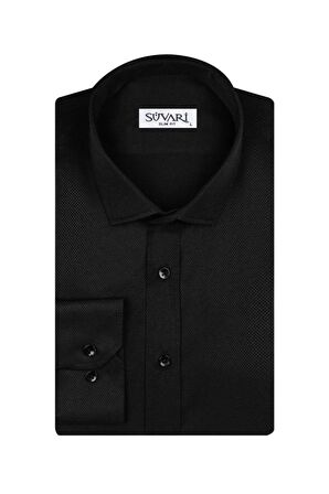 Süvari Slim Fit Armür Desenli Erkek Gömlek
