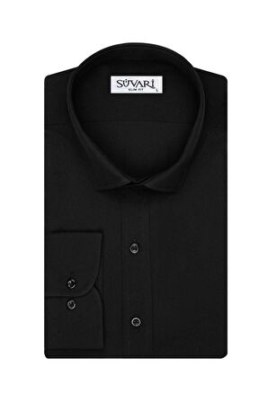 Süvari Slim Fit Siyah Erkek Gömlek