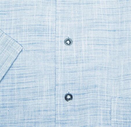 Bol Kesim Kısa Kollu Buz Mavisi Erkek Gömlek