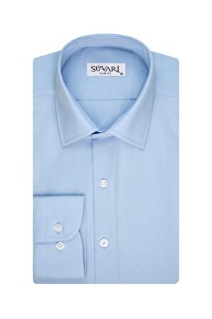Süvari Slim Fit Açık Mavi Erkek Gömlek