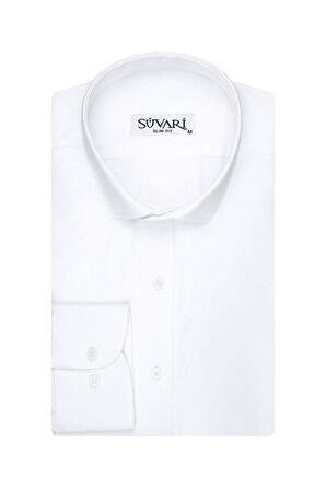 Süvari Slim Fit Beyaz Erkek Gömlek