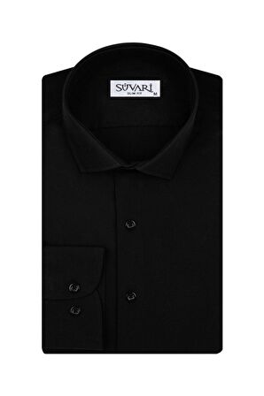 Süvari Slim Fit Siyah Erkek Gömlek