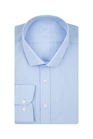 Süvari Slim Fit Açık Mavi Erkek Gömlek