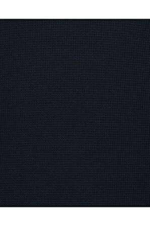 Süvari O Yaka Waffle Desenli Lacivert Sweatshirt