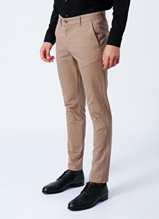 Süvari Normal Bel Normal Paça Dar Bej Erkek Pantolon Pn2020500453