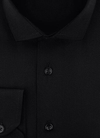 Süvari Slim Fit Armür Desenli Beyaz Erkek Gömlek