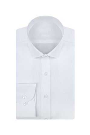 Süvari Slim Fit Beyaz Erkek Gömlek