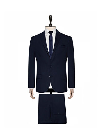Süvari Normal Bel Slim Fit Mavi Erkek Takım Elbise Tk1000600225