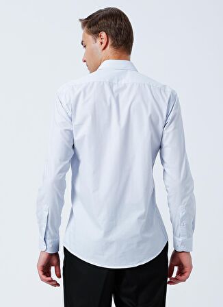 Süvari Slim Fit Klasik Yaka Düz Mavi Erkek Gömlek GM1007100442