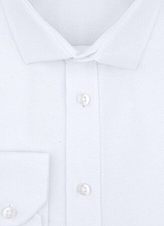 Süvari Gm2024700291 Klasik Yaka Slim Fit Armürlü Mavi Erkek Gömlek