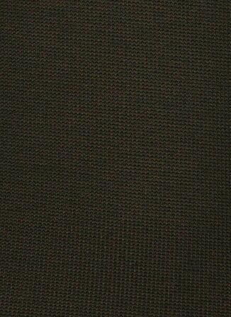 Süvari Slim Fit Waffle Desenli O Yaka Yeşil Tshirt