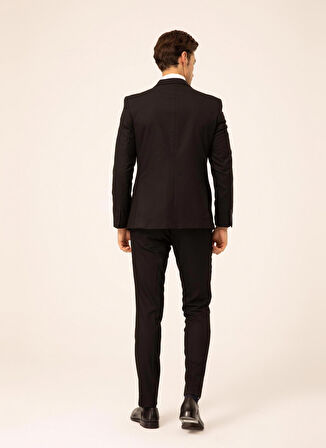 Süvari Normal Bel Slim Fit Siyah Erkek Takım Elbise Tk1000600242