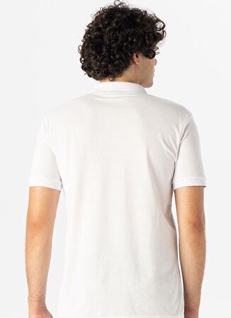 Süvari Polo Yaka Armürlü Beyaz Erkek T-Shirt Ts1014000235