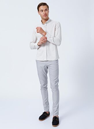 Süvari Slim Fit Gabardin Bej Erkek Pantolon