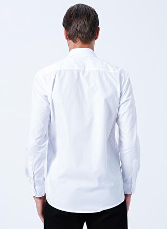 Süvari Regular Fit Klasik Yaka Düz Beyaz Erkek Gömlek GM1001400229
