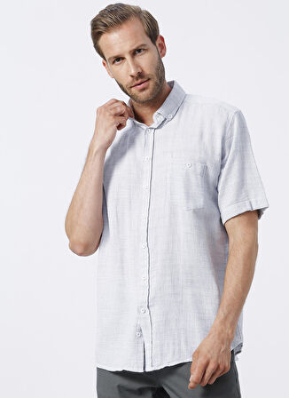 Süvari Kısa Kollu Gömlek, L, Gri