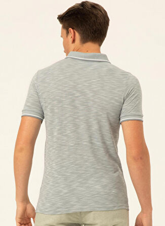 Süvari Baskılı Açık Gri Erkek Polo T-Shirt TS1014000263