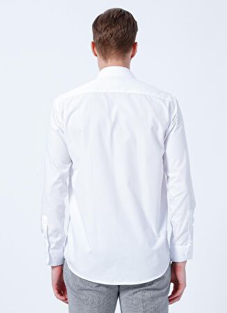 Süvari Regular Fit Klasik Yaka Düz Beyaz Erkek Gömlek GM1001400233