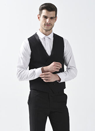 Süvari Normal Bel Slim Fit Siyah Erkek Takım Elbise TK3000400239