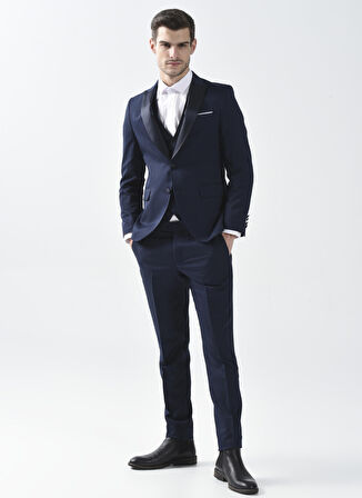 Süvari Normal Bel Slim Fit Lacivert Erkek Takım Elbise TK3000400242