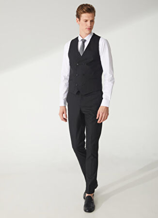 Süvari Normal Bel Slim Fit Siyah Erkek Takım Elbise TK1001100115