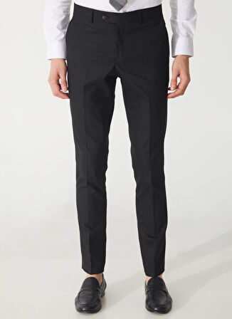 Süvari Normal Bel Slim Fit Siyah Erkek Takım Elbise TK1001100115