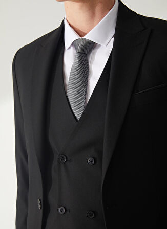 Süvari Normal Bel Slim Fit Siyah Erkek Takım Elbise TK1001100115