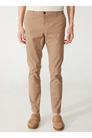 Süvari Normal Bel Normal Paça Slim Fit Bej Erkek Pantolon Pn2020500527