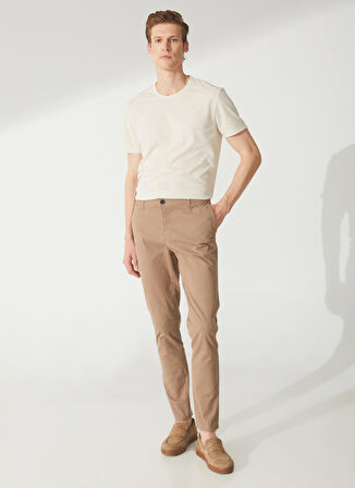 Süvari Normal Bel Normal Paça Slim Fit Bej Erkek Pantolon Pn2020500527