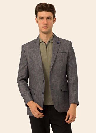 Süvari Slim Fit Koyu Kahve Erkek Armürlü Ceket CT2021600279