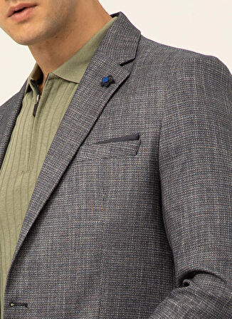 Süvari Slim Fit Koyu Kahve Erkek Armürlü Ceket CT2021600279