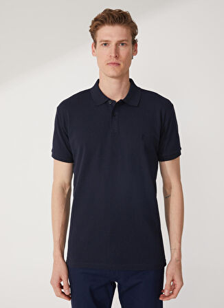 Süvari Polo Yaka Armürlü Lacivert Erkek T-Shirt Ts1014000271