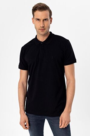 Süvari Polo Yaka Regular Kalıp Armürlü Tişört