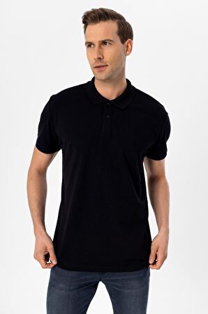 Süvari Polo Yaka Regular Kalıp Armürlü Tişört