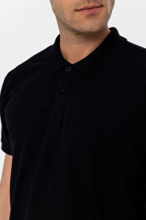 Süvari Polo Yaka Regular Kalıp Armürlü Tişört