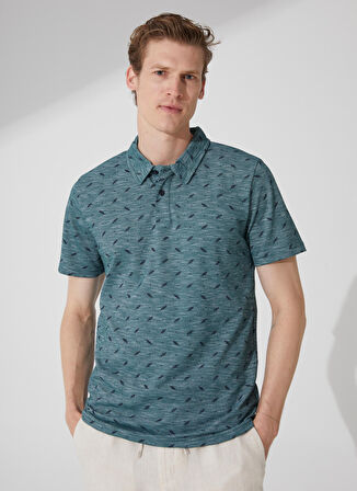 Süvari Baskılı Yeşil Erkek Polo T-Shirt Ts1014000274
