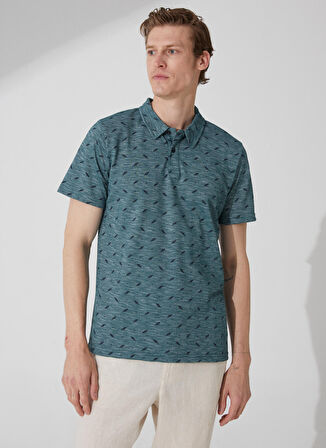 Süvari Baskılı Yeşil Erkek Polo T-Shirt Ts1014000274