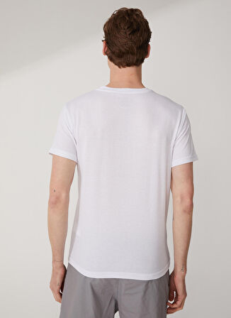 Süvari O Yaka Armürlü Beyaz Erkek T-Shirt TS1014000278