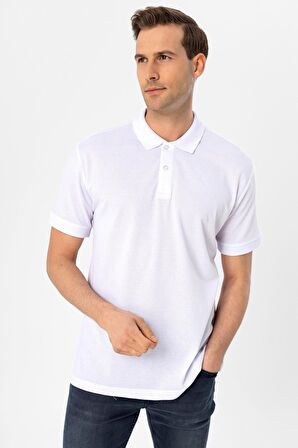 Süvari Polo Yaka Regular Kalıp Armürlü Tişört