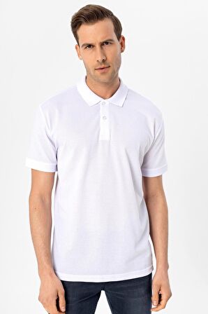 Süvari Polo Yaka Regular Kalıp Armürlü Tişört