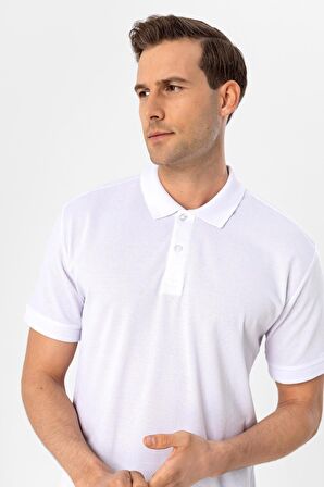 Süvari Polo Yaka Regular Kalıp Armürlü Tişört