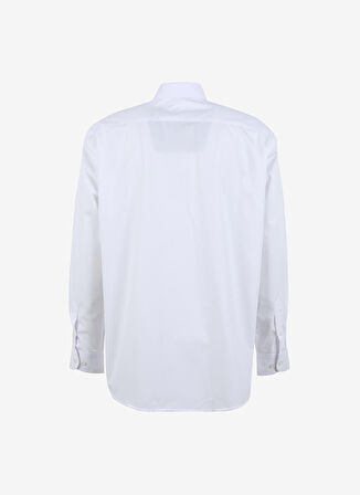 Süvari Regular Fit Klasik Yaka Düz Beyaz Erkek Gömlek GM1001400249