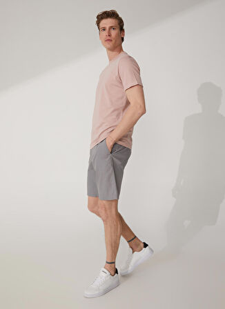 Süvari O Yaka Düz Pembe Erkek T-Shirt TS1014000281