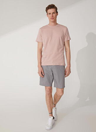 Süvari O Yaka Düz Pembe Erkek T-Shirt TS1014000281