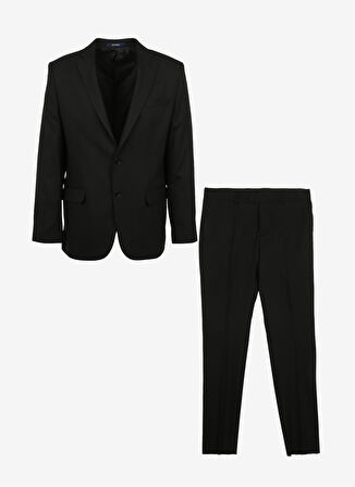 Süvari Normal Bel Regular Fit Siyah Erkek Takım Elbise TK1000400380