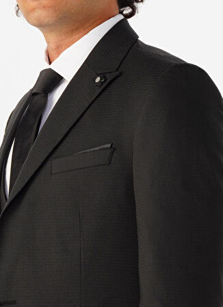 Süvari Normal Bel Slim Fit Siyah Erkek Takım Elbise TK1020000259