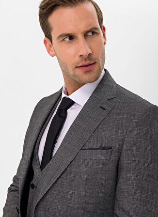 Süvari Normal Bel Slim Fit Siyah Erkek Takım Elbise TK1020000260