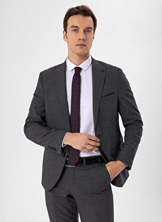 Süvari Normal Bel Slim Fit Siyah Erkek Takım Elbise TK1006900261