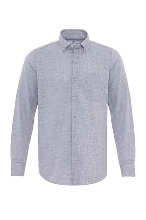 Süvari Köşeli Manşet Regular Kalıp Düz Gömlek